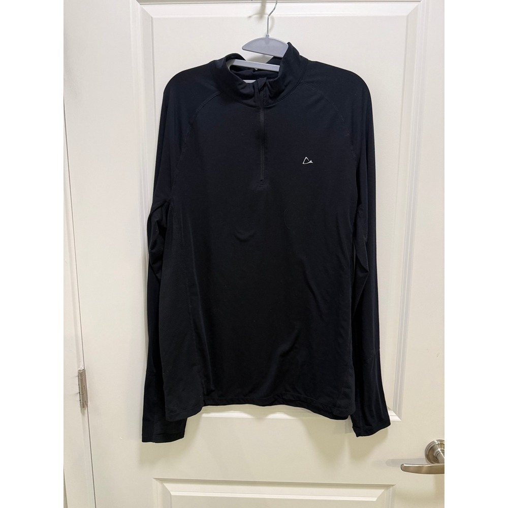 Paradox Mens Black Quarter Zip Pullover Drirelease Repreve Active Top Size L